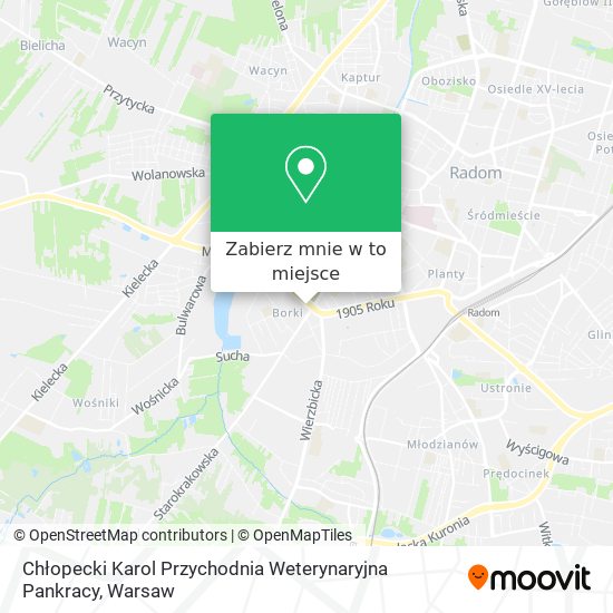 Mapa Chłopecki Karol Przychodnia Weterynaryjna Pankracy