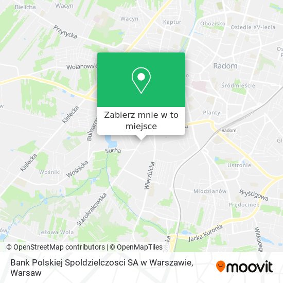 Mapa Bank Polskiej Spoldzielczosci SA w Warszawie