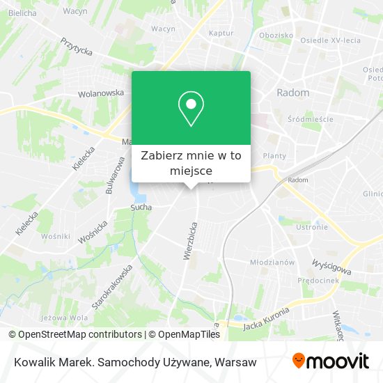 Mapa Kowalik Marek. Samochody Używane