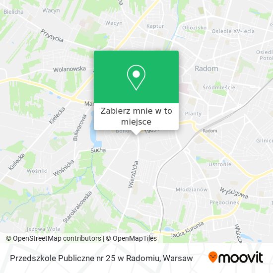 Mapa Przedszkole Publiczne nr 25 w Radomiu