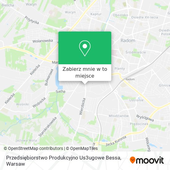 Mapa Przedsiębiorstwo Produkcyjno Us3ugowe Bessa