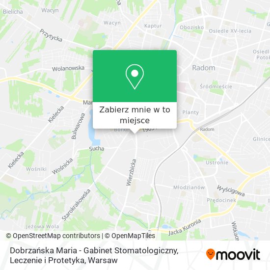 Mapa Dobrzańska Maria - Gabinet Stomatologiczny, Leczenie i Protetyka