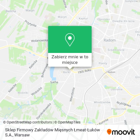 Mapa Sklep Firmowy Zakładów Mięsnych Łmeat-Łuków S.A.