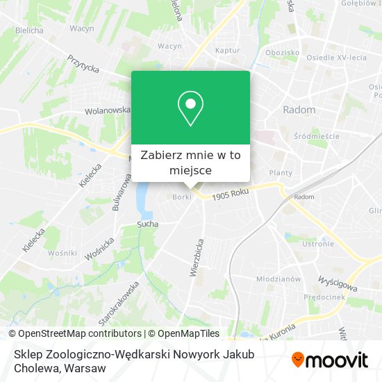 Mapa Sklep Zoologiczno-Wędkarski Nowyork Jakub Cholewa