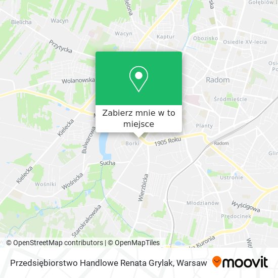 Mapa Przedsiębiorstwo Handlowe Renata Grylak