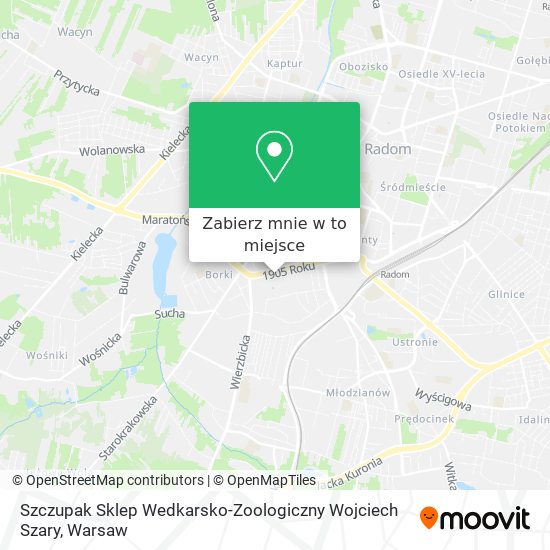 Mapa Szczupak Sklep Wedkarsko-Zoologiczny Wojciech Szary