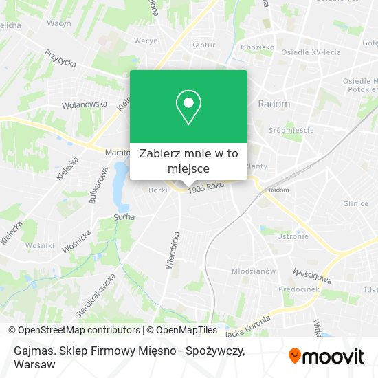 Mapa Gajmas. Sklep Firmowy Mięsno - Spożywczy