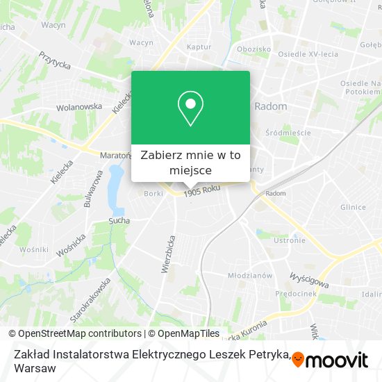 Mapa Zakład Instalatorstwa Elektrycznego Leszek Petryka