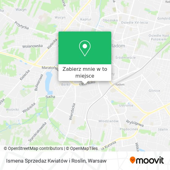 Mapa Ismena Sprzedaz Kwiatów i Roslin