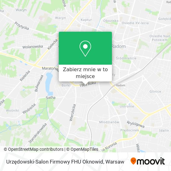 Mapa Urzędowski-Salon Firmowy FHU Oknowid