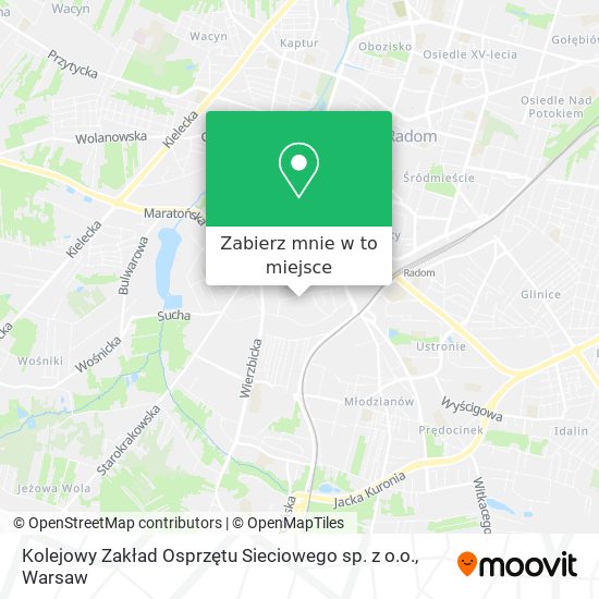 Mapa Kolejowy Zakład Osprzętu Sieciowego sp. z o.o.