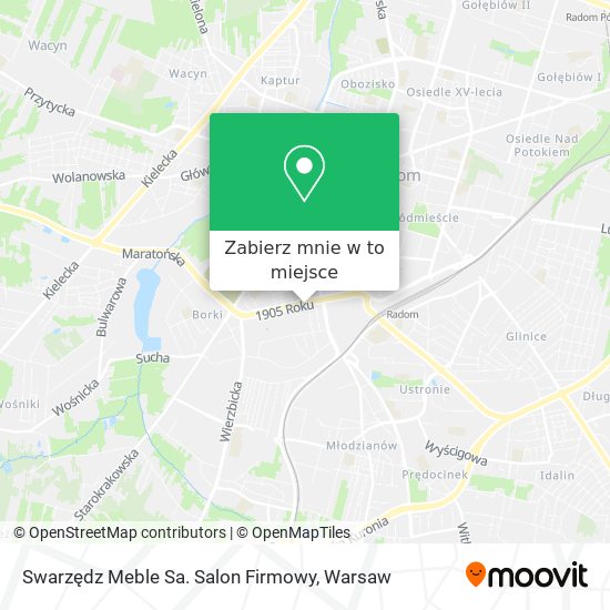 Mapa Swarzędz Meble Sa. Salon Firmowy