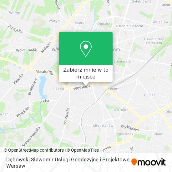 Mapa Dębowski Sławomir Usługi Geodezyjne i Projektowe