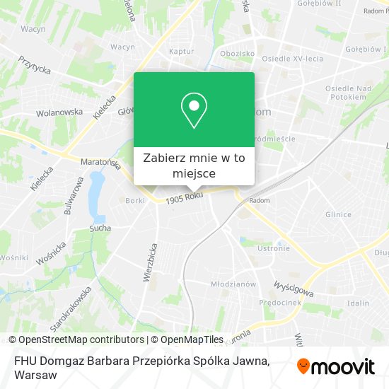 Mapa FHU Domgaz Barbara Przepiórka Spólka Jawna