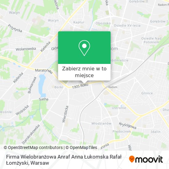 Mapa Firma Wielobranżowa Anraf Anna Łukomska Rafał Łomżyski