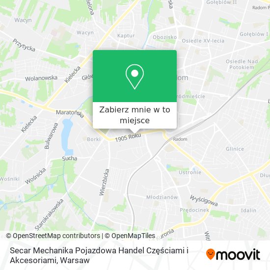 Mapa Secar Mechanika Pojazdowa Handel Częściami i Akcesoriami