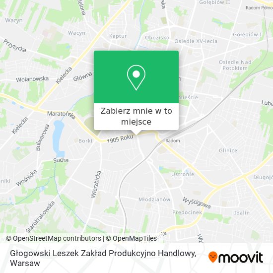 Mapa Głogowski Leszek Zakład Produkcyjno Handlowy