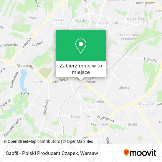 Mapa Sabfil - Polski Producent Czapek