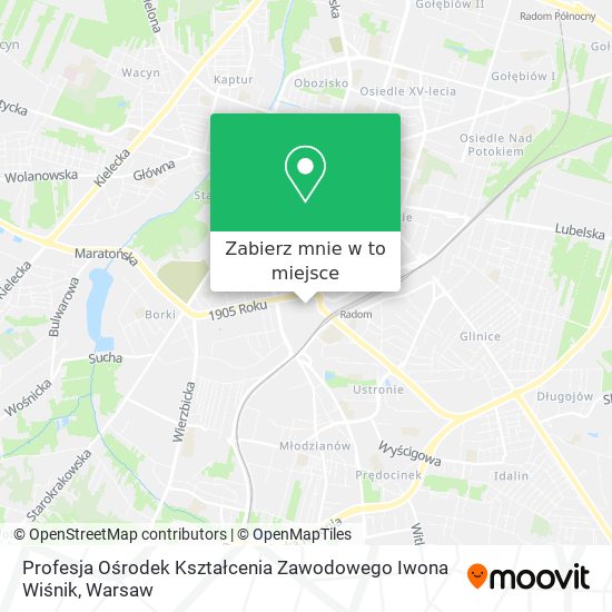 Mapa Profesja Ośrodek Kształcenia Zawodowego Iwona Wiśnik