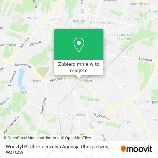 Mapa Wosztyl.Pl Ubezpieczenia Agencja Ubezpieczeń