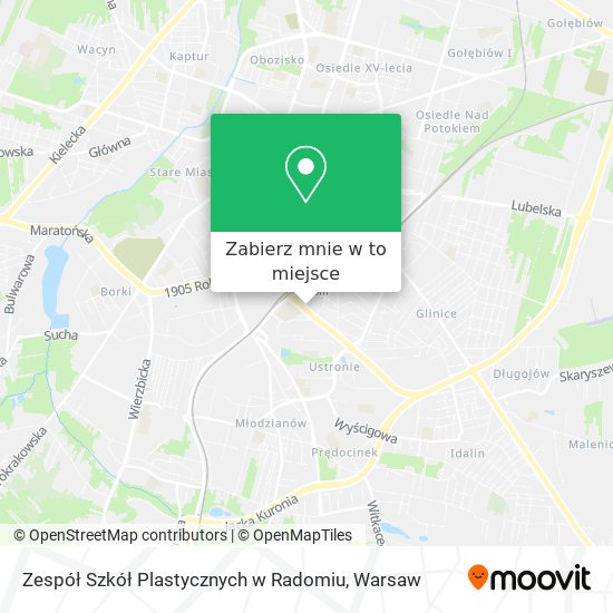 Mapa Zespół Szkół Plastycznych w Radomiu