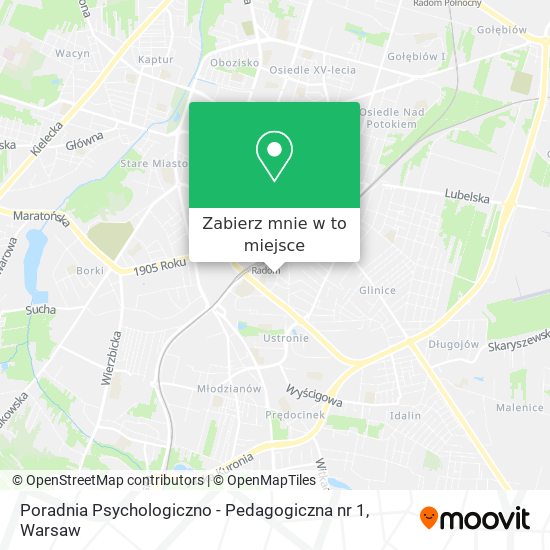 Mapa Poradnia Psychologiczno - Pedagogiczna nr 1