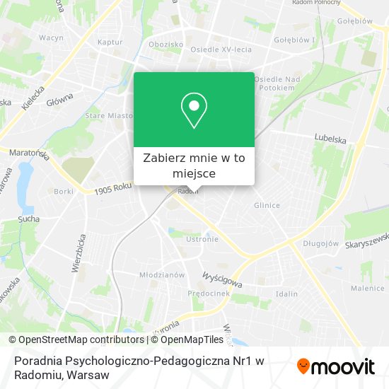 Mapa Poradnia Psychologiczno-Pedagogiczna Nr1 w Radomiu