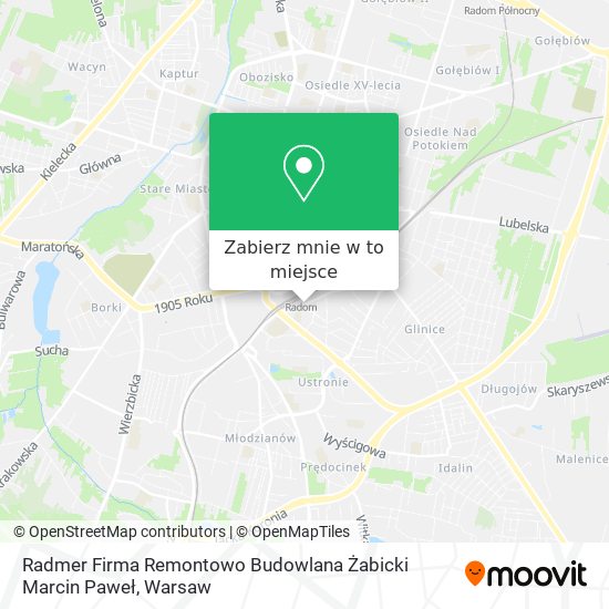 Mapa Radmer Firma Remontowo Budowlana Żabicki Marcin Paweł