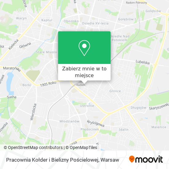 Mapa Pracownia Kołder i Bielizny Pościelowej