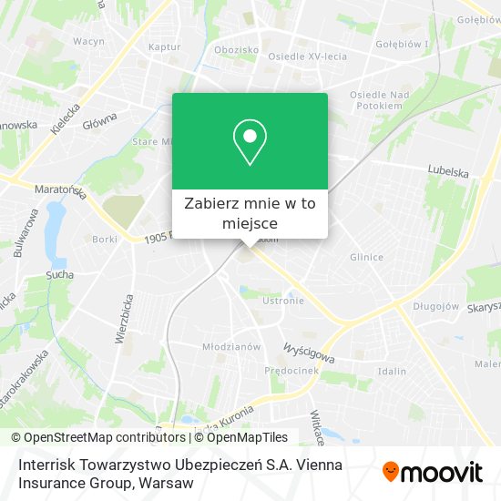 Mapa Interrisk Towarzystwo Ubezpieczeń S.A. Vienna Insurance Group