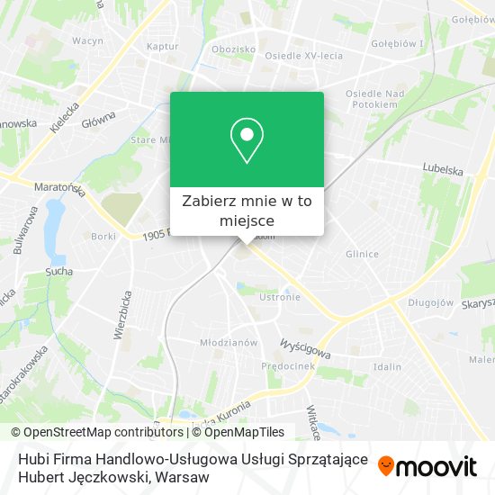Mapa Hubi Firma Handlowo-Usługowa Usługi Sprzątające Hubert Jęczkowski