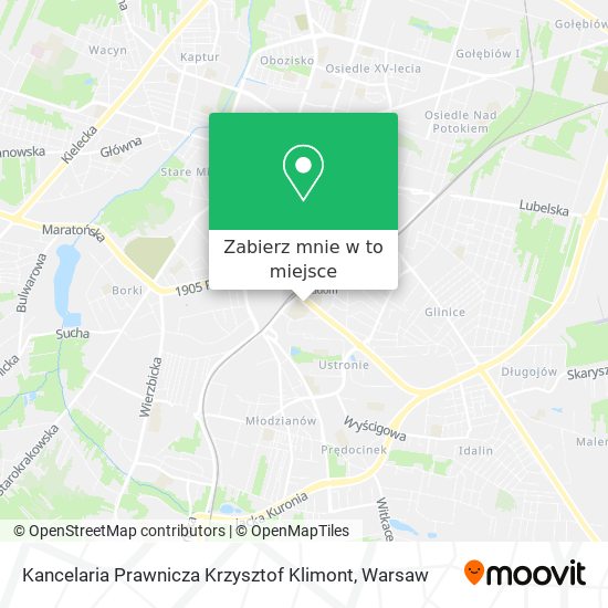 Mapa Kancelaria Prawnicza Krzysztof Klimont