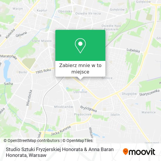 Mapa Studio Sztuki Fryzjerskiej Honorata & Anna Baran Honorata