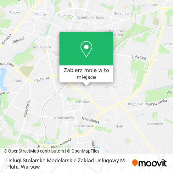 Mapa Usługi Stolarsko Modelarskie Zakład Usługowy M Pluta