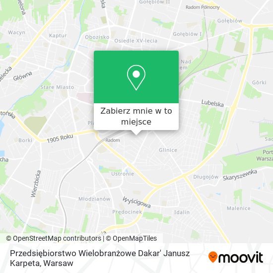 Mapa Przedsiębiorstwo Wielobranżowe Dakar' Janusz Karpeta