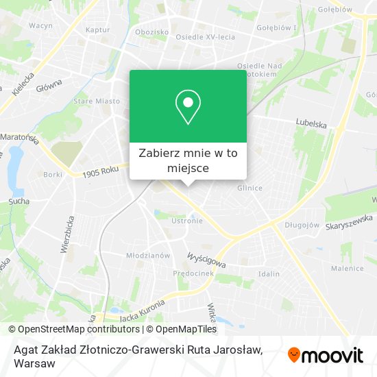 Mapa Agat Zakład Złotniczo-Grawerski Ruta Jarosław