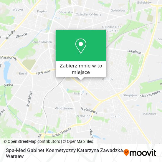 Mapa Spa-Med Gabinet Kosmetyczny Katarzyna Zawadzka