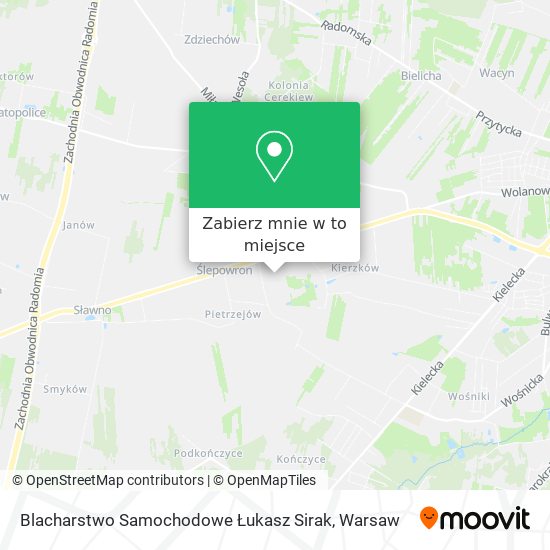 Mapa Blacharstwo Samochodowe Łukasz Sirak