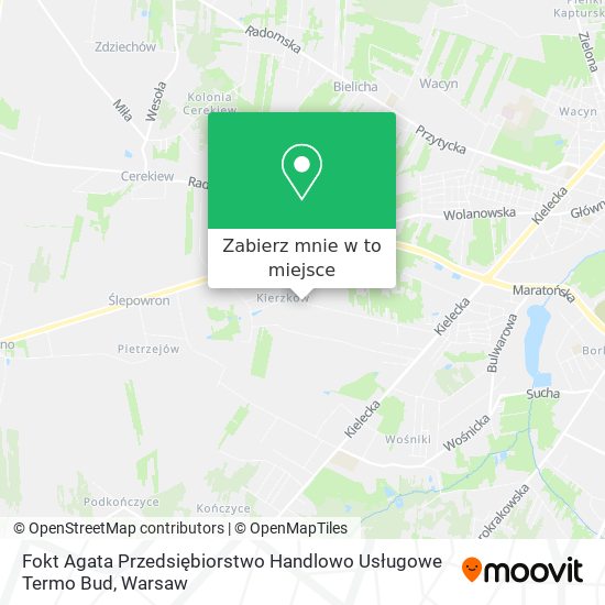 Mapa Fokt Agata Przedsiębiorstwo Handlowo Usługowe Termo Bud