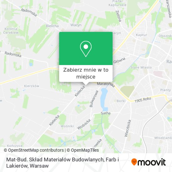 Mapa Mat-Bud. Skład Materiałów Budowlanych, Farb i Lakierów