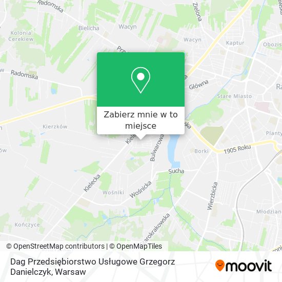 Mapa Dag Przedsiębiorstwo Usługowe Grzegorz Danielczyk