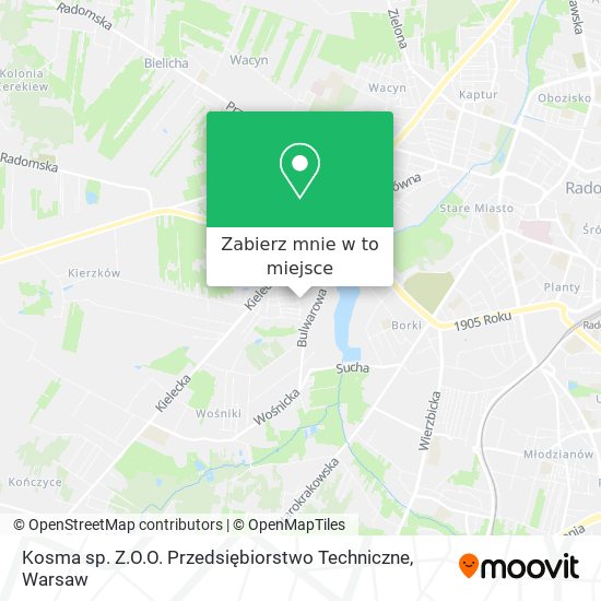 Mapa Kosma sp. Z.O.O. Przedsiębiorstwo Techniczne