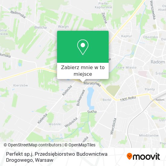 Mapa Perfekt sp.j. Przedsiębiorstwo Budownictwa Drogowego