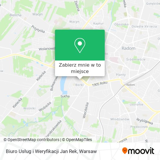 Mapa Biuro Usług i Weryfikacji Jan Rek