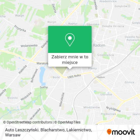 Mapa Auto Leszczyński. Blacharstwo, Lakiernictwo