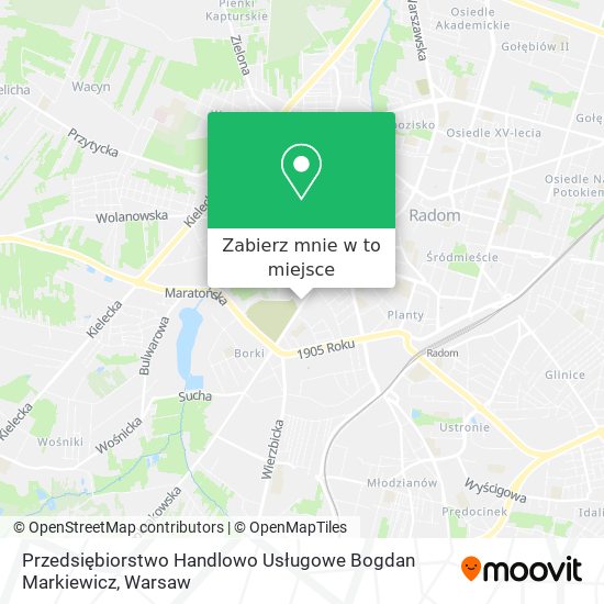 Mapa Przedsiębiorstwo Handlowo Usługowe Bogdan Markiewicz