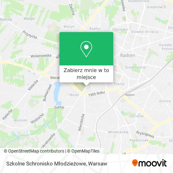 Mapa Szkolne Schronisko Młodzieżowe