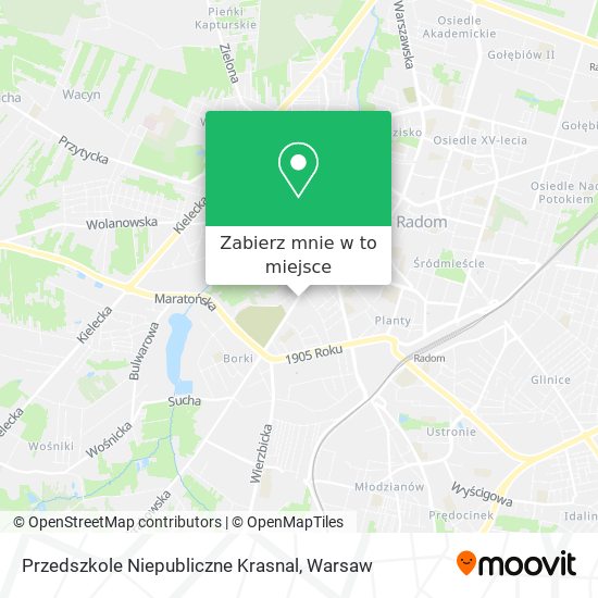 Mapa Przedszkole Niepubliczne Krasnal