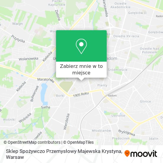 Mapa Sklep Spożywczo Przemysłowy Majewska Krystyna