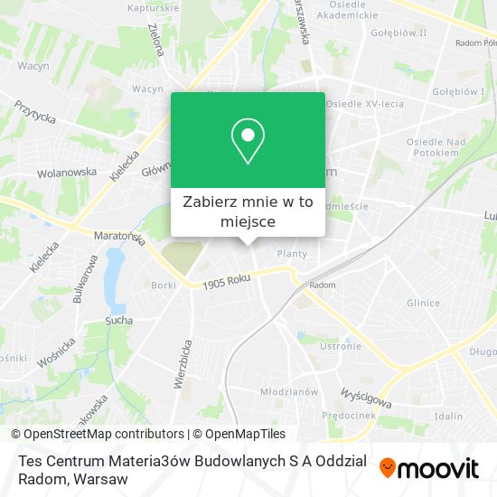 Mapa Tes Centrum Materia3ów Budowlanych S A Oddzial Radom